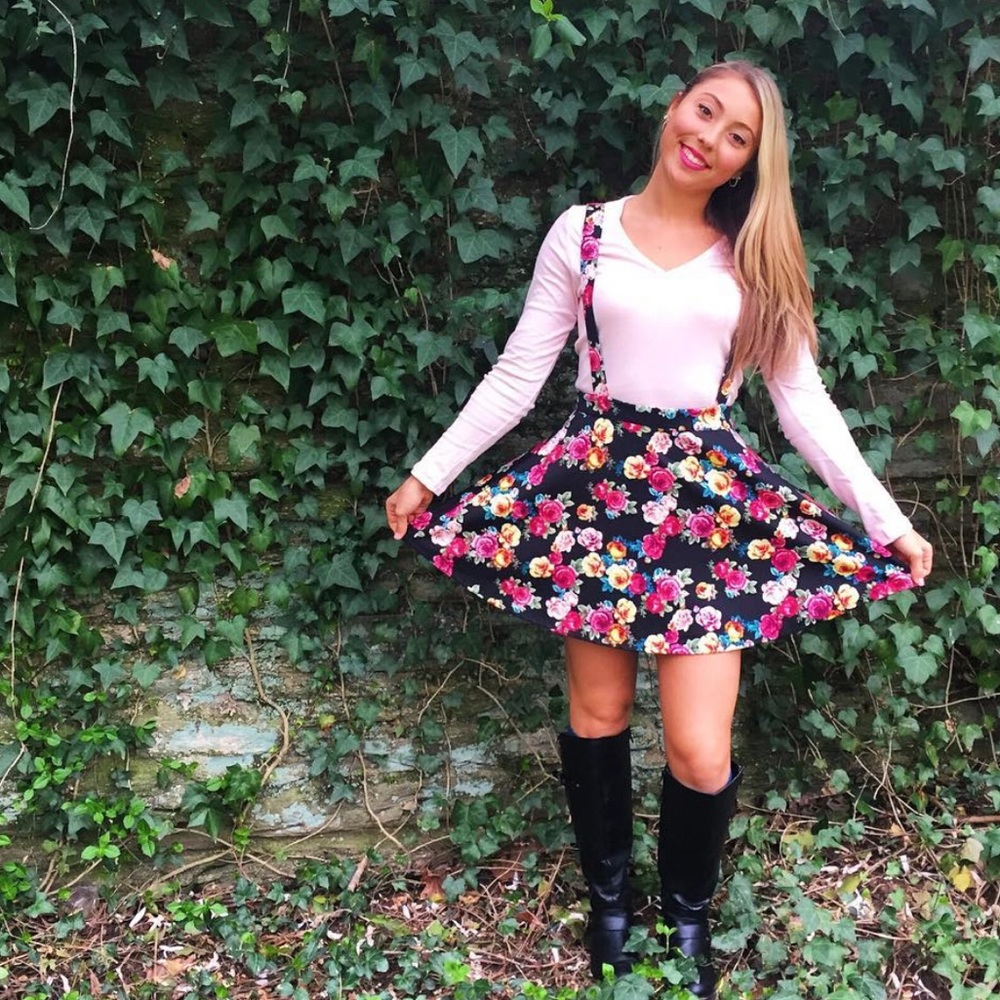 Floral Suspender Skirt/Dress